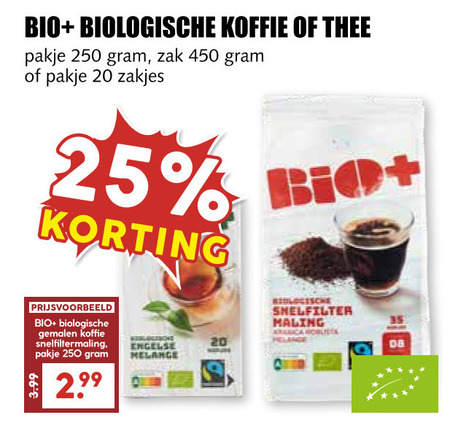 Bio Plus   koffie, koffiebonen folder aanbieding bij  MCD Supermarkt Basis - details