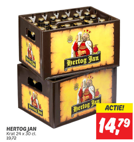 Hertog Jan   krat bier folder aanbieding bij  Dekamarkt - details