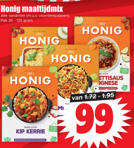 Honig   maaltijdmix folder aanbieding bij  Dirk - details