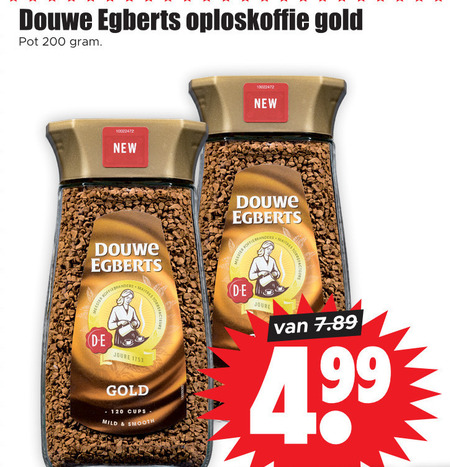 Douwe Egberts   oploskoffie folder aanbieding bij  Dirk - details