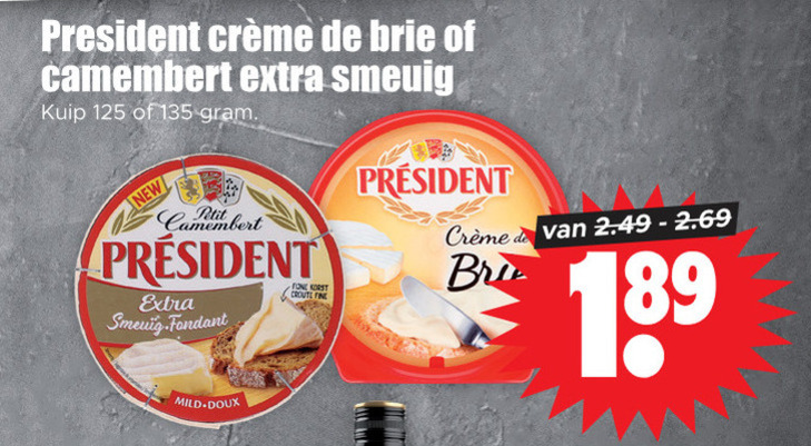 President   brie, camembert folder aanbieding bij  Dirk - details