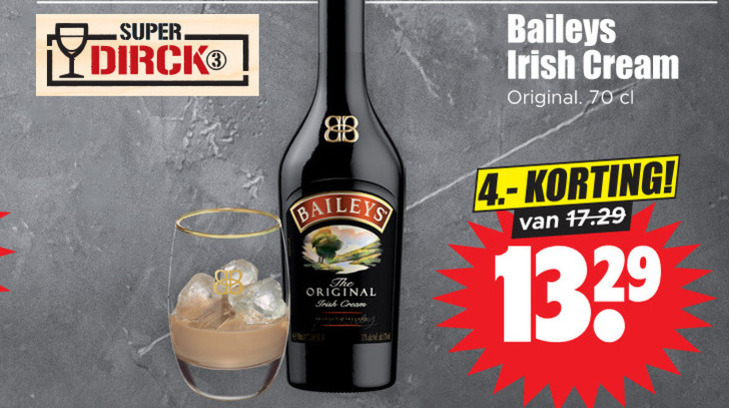 Baileys   likeur folder aanbieding bij  Dirk - details