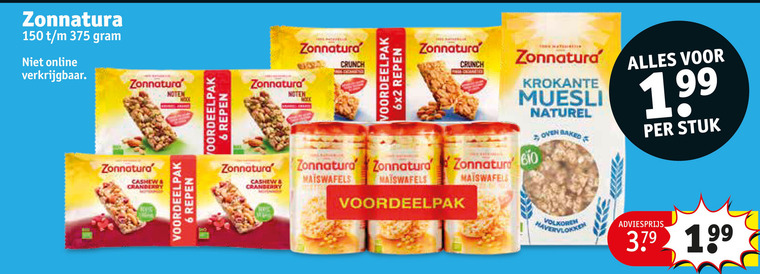 Zonnatura   mueslireep folder aanbieding bij  Kruidvat - details