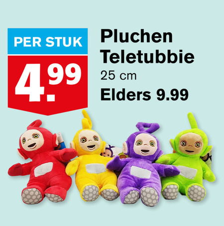 Teletubbies   pluche en knuffels folder aanbieding bij  Hoogvliet - details