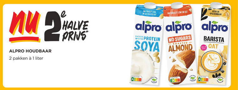 Alpro   soja melk folder aanbieding bij  Jumbo - details