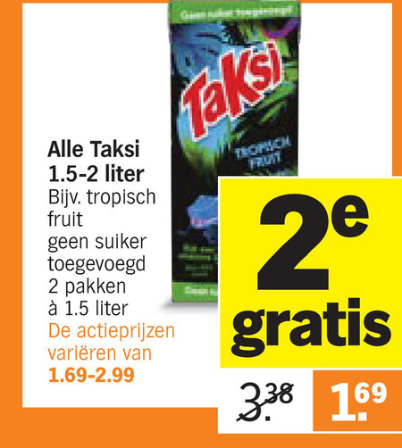 Taksi   fruitdrank folder aanbieding bij  Albert Heijn - details