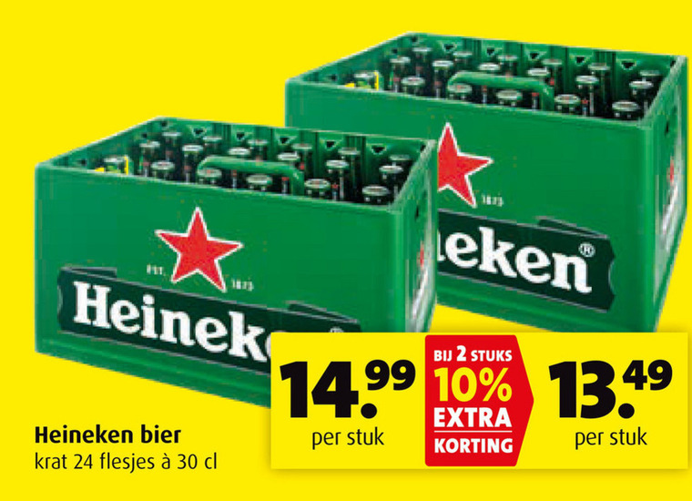 Heineken   krat bier folder aanbieding bij  Boni - details