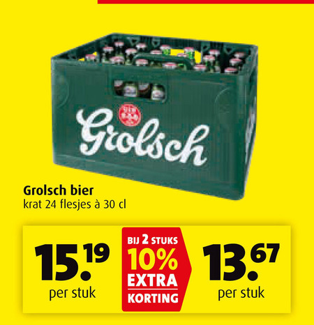 Grolsch   krat bier folder aanbieding bij  Boni - details