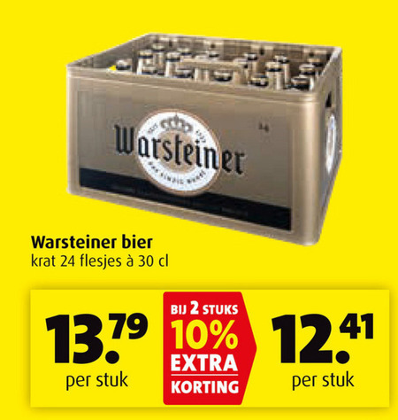 Warsteiner   krat bier folder aanbieding bij  Boni - details