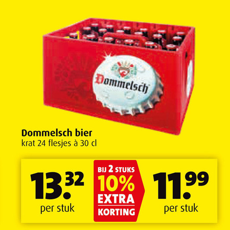 Dommelsch   krat bier folder aanbieding bij  Boni - details