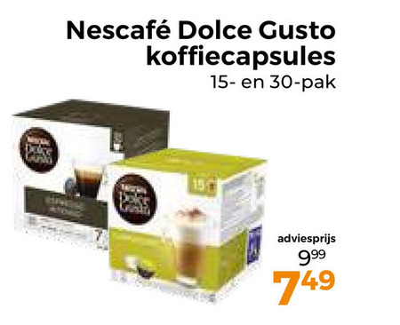 Nescafe   dolce gusto capsules folder aanbieding bij  Trekpleister - details