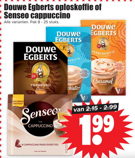 Douwe Egberts   koffiepad, oploskoffie folder aanbieding bij  Dirk - details