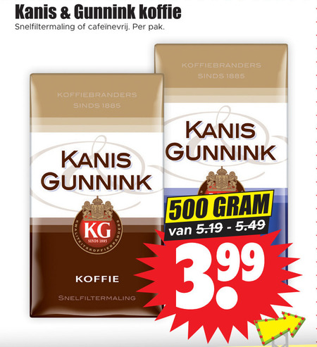 Kanis en Gunnink   koffie folder aanbieding bij  Dirk - details