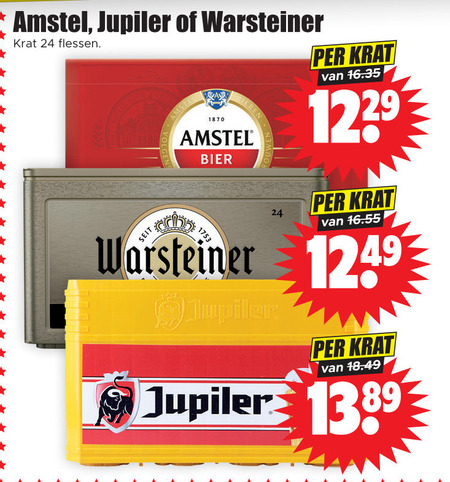 Amstel   krat bier folder aanbieding bij  Dirk - details