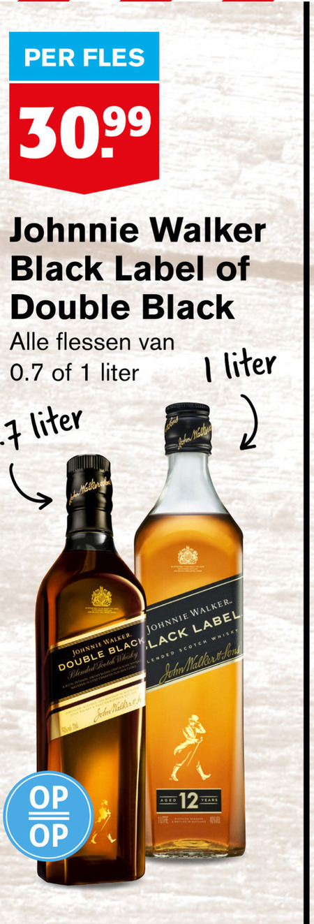 Johnnie Walker   whisky folder aanbieding bij  Hoogvliet - details