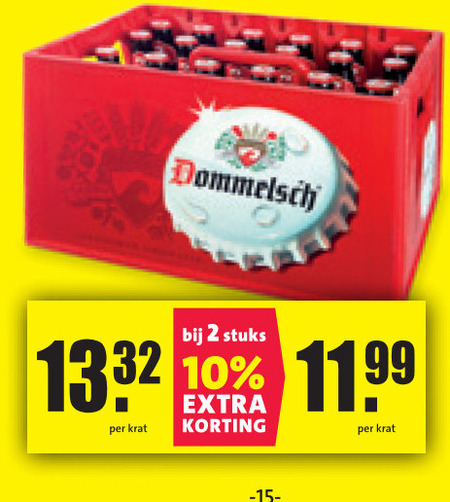 Dommelsch   krat bier folder aanbieding bij  Nettorama - details