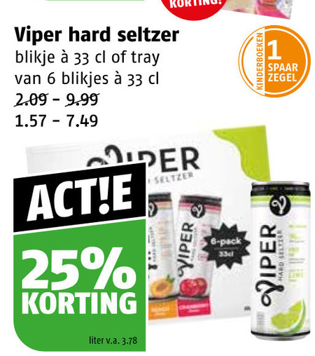 Viper   hard seltzer folder aanbieding bij  Poiesz - details