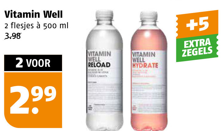 Vitamin Well   fruitdrank folder aanbieding bij  Poiesz - details