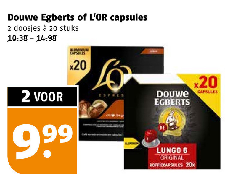 Douwe Egberts L Or   koffiecups folder aanbieding bij  Poiesz - details