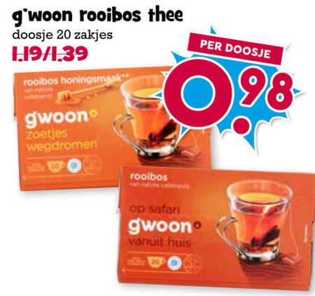 Gwoon   thee folder aanbieding bij  Boons Markt - details