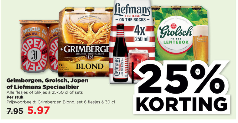 Grolsch   speciaalbier folder aanbieding bij  Plus - details