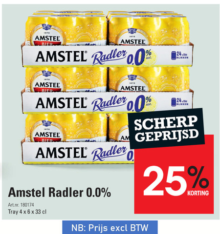 Amstel   radler bier folder aanbieding bij  Sligro - details