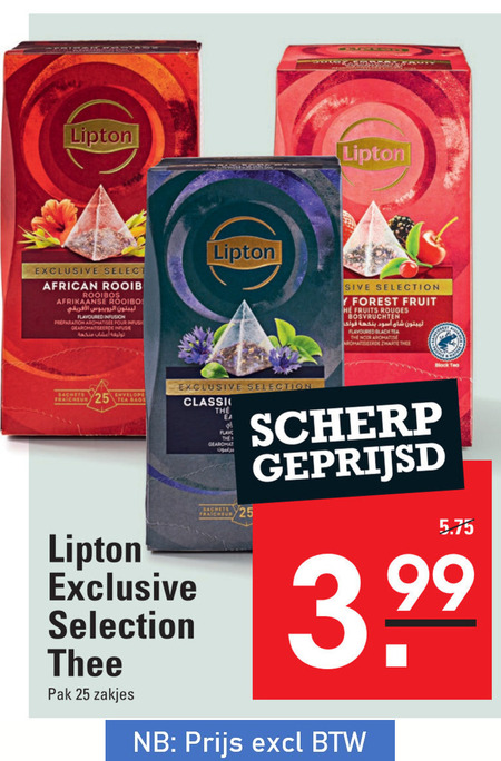 Lipton   thee folder aanbieding bij  Sligro - details