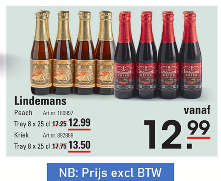 Lindemans   speciaalbier folder aanbieding bij  Sligro - details