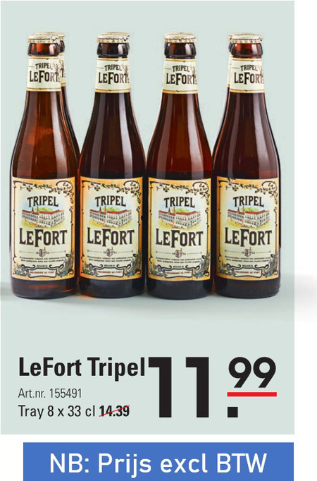 LeFort   speciaalbier folder aanbieding bij  Sligro - details