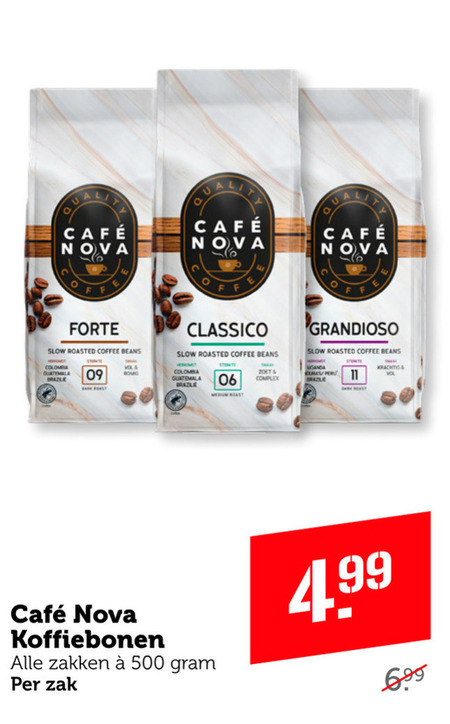 Cafe Nova   koffiebonen folder aanbieding bij  Coop - details