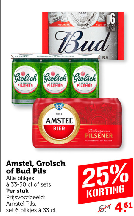 Bud   blikje bier folder aanbieding bij  Coop - details