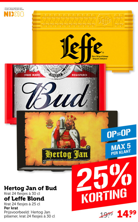 Bud   krat bier folder aanbieding bij  Coop - details