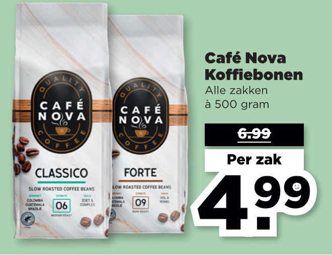 Cafe Nova   koffiebonen folder aanbieding bij  Plus Vandaag - details