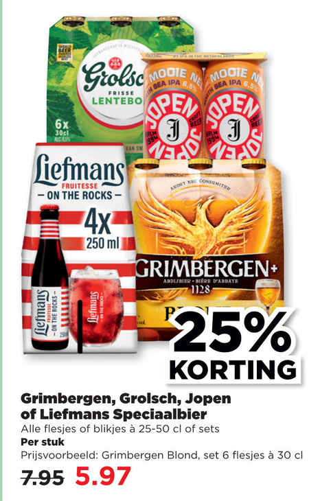 Grimbergen   speciaalbier folder aanbieding bij  Plus Vandaag - details