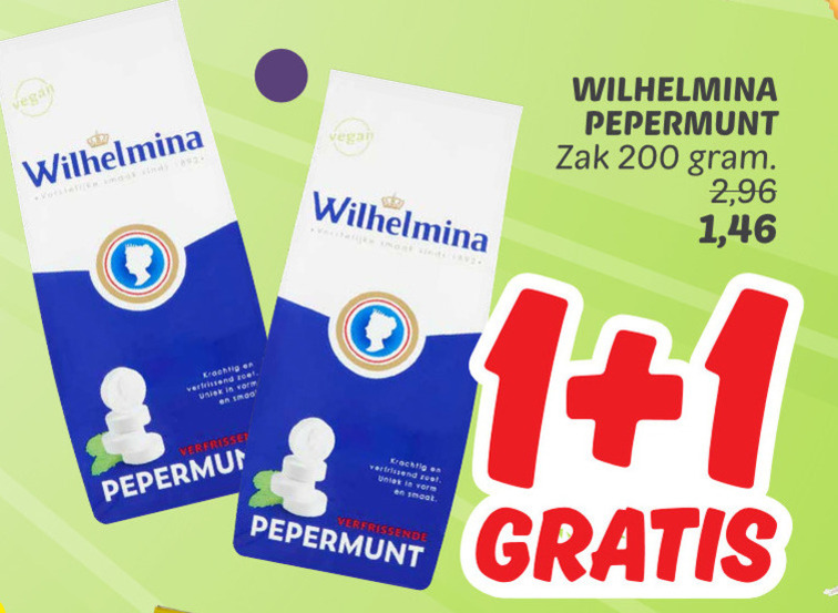 Wilhelmina   pepermunt folder aanbieding bij  Dekamarkt - details