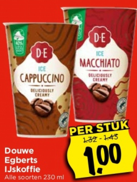 Douwe Egberts   ijskoffie folder aanbieding bij  Vomar - details