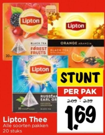 Lipton   thee folder aanbieding bij  Vomar - details