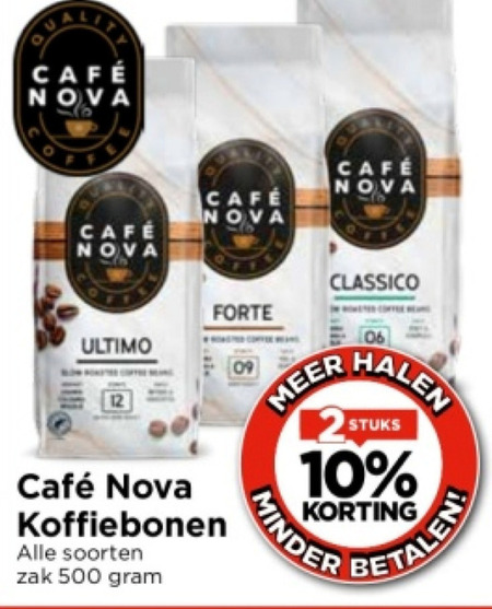 Cafe Nova   koffiebonen folder aanbieding bij  Vomar - details