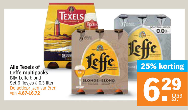 Texels   krat bier, speciaalbier folder aanbieding bij  Albert Heijn - details