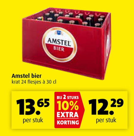 Amstel   krat bier folder aanbieding bij  Boni - details