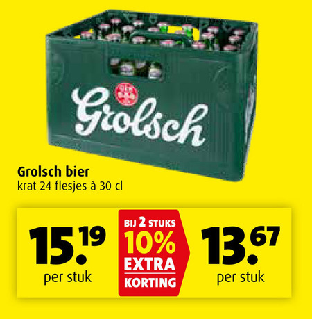 Grolsch   krat bier folder aanbieding bij  Boni - details