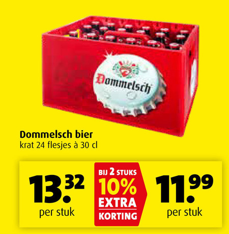 Dommelsch   krat bier folder aanbieding bij  Boni - details