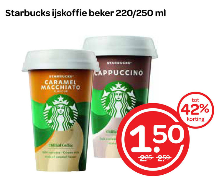 Starbucks   ijskoffie folder aanbieding bij  Spar - details