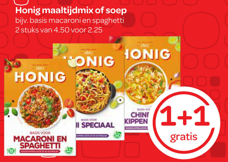 Honig   maaltijdmix, soep folder aanbieding bij  Spar - details