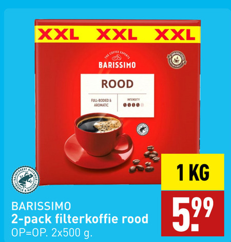 Barissimo   koffie folder aanbieding bij  Aldi - details