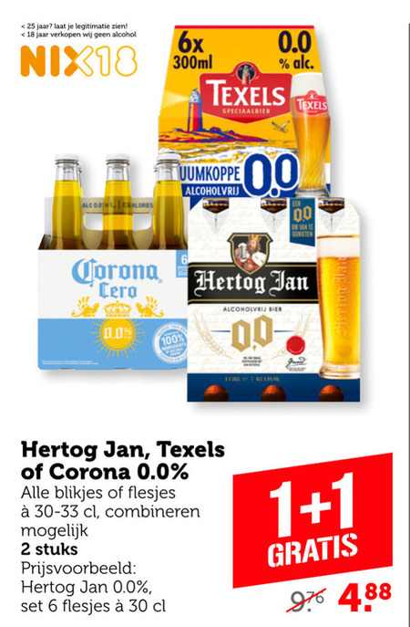 Hertog Jan   alcoholvrij bier folder aanbieding bij  Coop - details