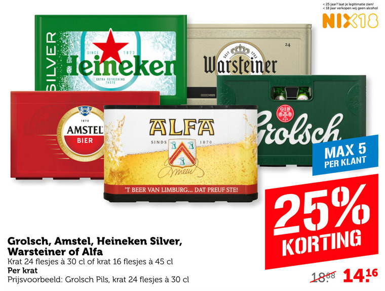 Grolsch   krat bier folder aanbieding bij  Coop - details