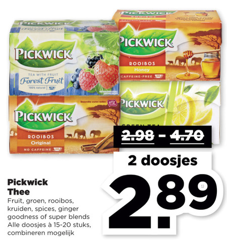 Pickwick   thee folder aanbieding bij  Plus - details