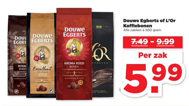 Douwe Egberts L Or   koffiebonen folder aanbieding bij  Plus - details