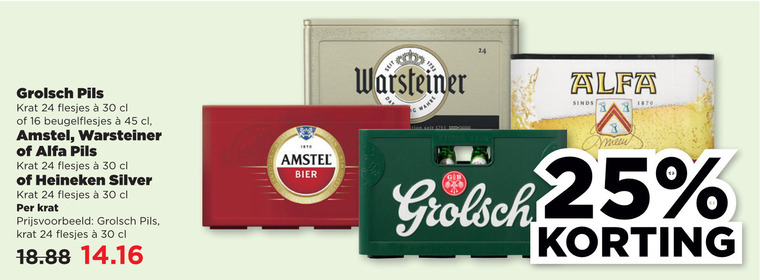 Grolsch   krat bier folder aanbieding bij  Plus - details